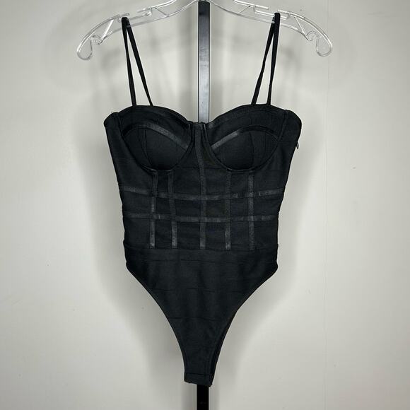 Fashion Nova Black Corset Bodysuit-XS adjustable straps, button closure, zipper - Picture 7 of 7
